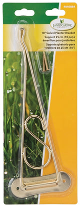 Landscapers Select GB0193L Planter Bracket, 10-3/8 L, Steel, Brass, Wall Mount Mounting