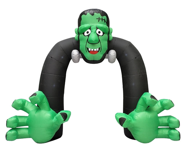 Santas Forest 90837 Inflatable Halloween Monster Archway, 13 ft H, Polyvinyl, Black/Green, Outdoor