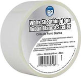 IPG 5518USW Sheathing Tape, 50 m L, 48 mm W, Polypropylene Backing, White