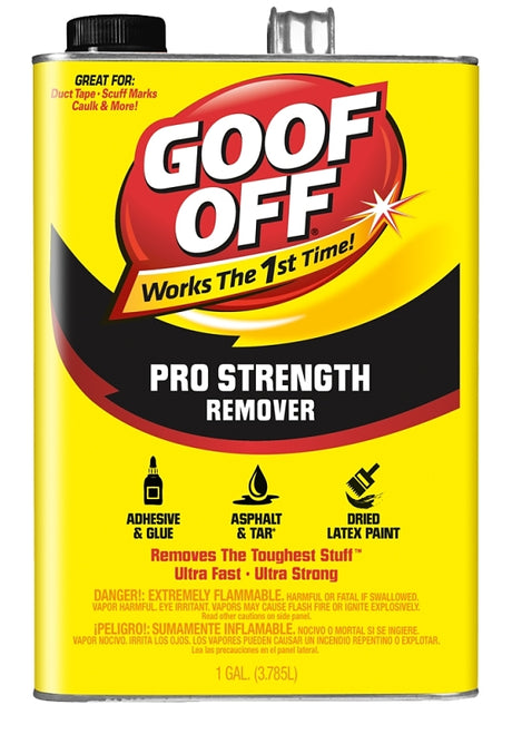 Goof Off FG657 Multi-Purpose Latex Paint Remover, Liquid, White, 1 gal Can, Pack of 4