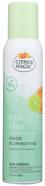 Citrus Magic 612172867 Air Freshener, 3 oz Bottle, Tropical Citrus Blend, Pack of 6