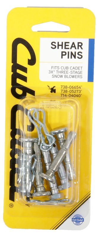 Cub Cadet Hardware 490-241-C062 Shear Pin Kit, For: Cub Cadet Three-Stage Snow Blowers