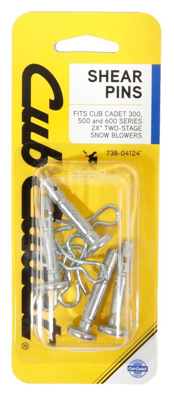 Cub Cadet Hardware 490-241-C063 Shear Pin Kit, For: 2X Snow Blowers