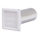Deflect-O Supurr-Vent 6 in. L X 4 in. D White Plastic Vent Dryer Hood