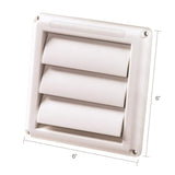 Deflect-O Supurr-Vent 6 in. L X 4 in. D White Plastic Vent Dryer Hood