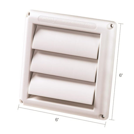 Deflect-O Supurr-Vent 6 in. L X 4 in. D White Plastic Vent Dryer Hood