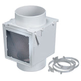 Deflect-O Jordan 5.88 in. L X 4 in. D White Plastic Heat Diverter