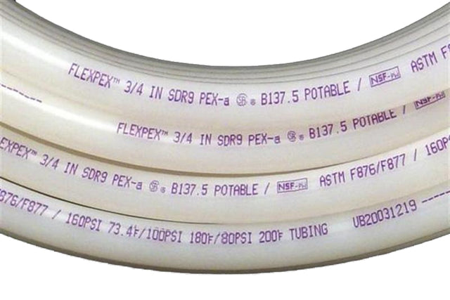 Flair-It SAFEPEX Pro 16064 Pipe Tubing, 3/4 in, PEX-A, White, 100 ft L