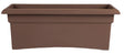 Bloem 57326-CH Deck Box Planter, 10 in H, 26-1/2 in W, Rectangular, Veranda Design, Plastic, Chocolate