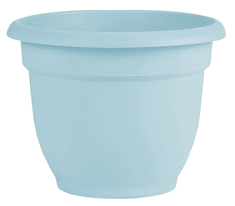 Bloem AP1037 Planter, 8-1/2 in H, 10.8 in W, 10.8 in D, Round, Plastic, Misty Blue