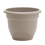Bloem AP1683 Planter, 13.7 in H, 17.6 in W, 17.6 in D, Round, Plastic, Pebble Stone