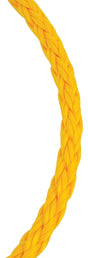 Baron 54808 Rope, 1/4 in Dia, 50 ft L, 100 lb Working Load, Polypropylene, Yellow