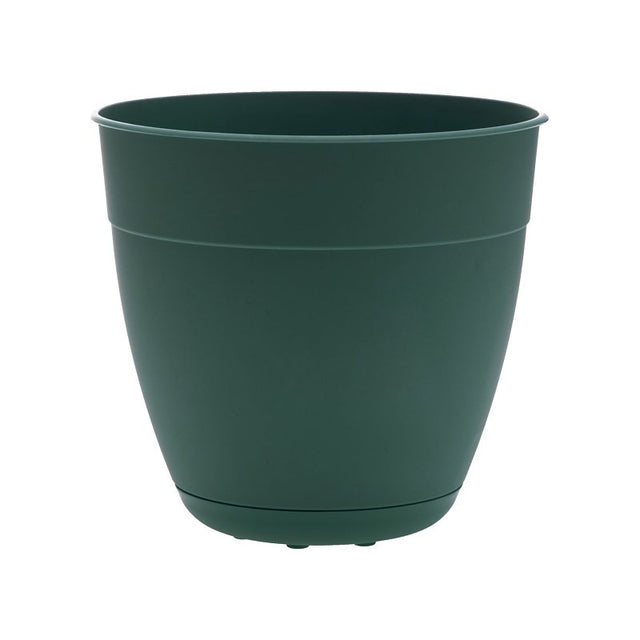 Bloem DAY1255 Planter, 12 in Dia, 10-1/2 in H, Round, Plastic, Turtle Green