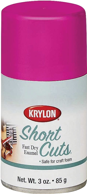 Krylon KSCS039 Craft Spray Paint, High-Gloss, Hot Pink, 3 oz Can, Pack of 6