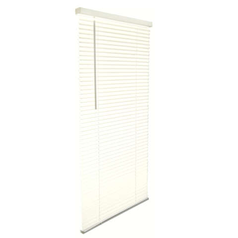 Living Accents Vinyl 1 in. Blinds 35 in. W X 72 in. H Alabaster Cordless