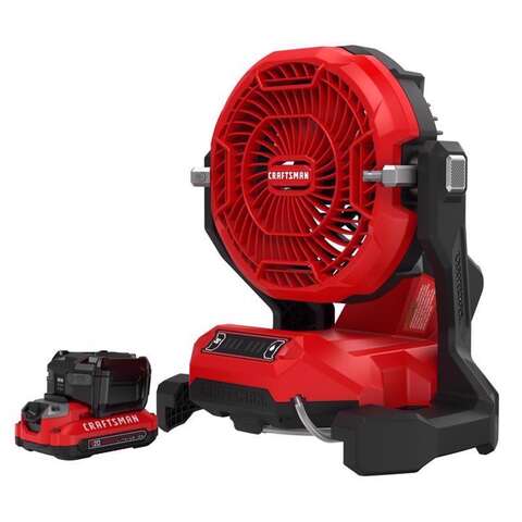 Craftsman V20 10 in. H 3 speed Misting Fan