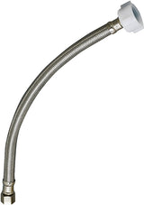 Plumb Pak EZ Series PP23854 Toilet Supply Tube, 3/8 in Inlet, Flare Inlet, 7/8 in Outlet, Ballcock Outlet, 12 in L