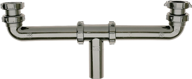 Plumb Pak PP930B Center Outlet, 1-1/2 in, Slip, Plastic, Black