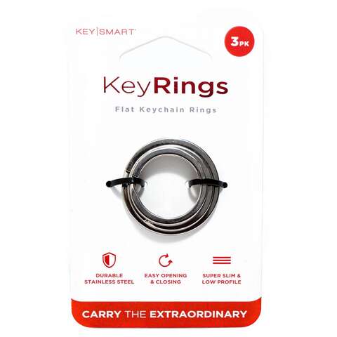 KeySmart Stainless Steel Silver Key Ring