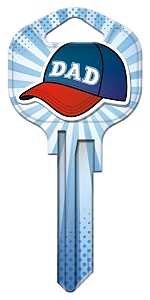 Hy-Ko 15005KW1-DAD Key Blank, #1 Dad, Brass, Nickel, For: Kwikset KW1 Keyways, KW1-DAD Key Number, Pack of 5