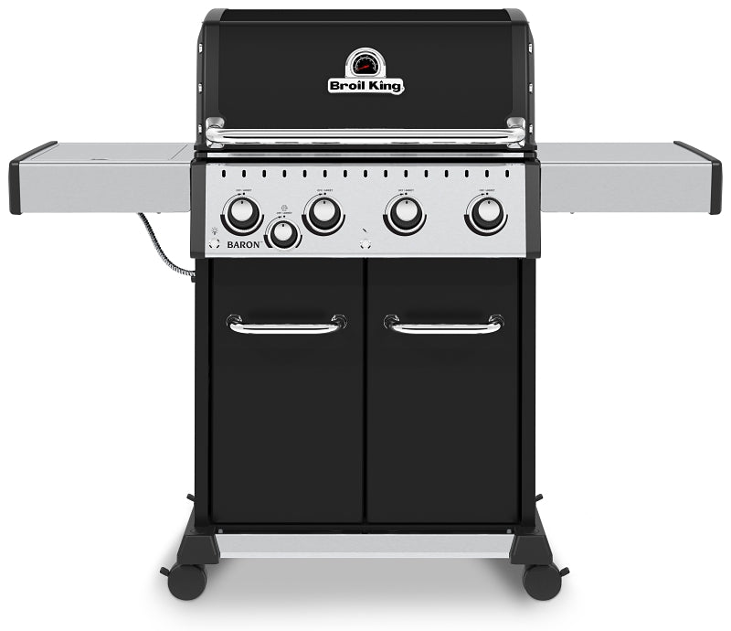 Broil King Baron 440 PRO 875224 Gas Grill, 45,000 Btu/hr, Liquid Propane, 5-Burner, Side Shelf Included: Yes