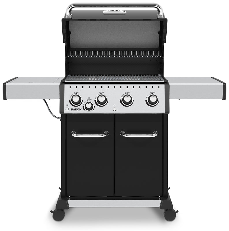 Broil King Baron 440 PRO 875224 Gas Grill, 45,000 Btu/hr, Liquid Propane, 5-Burner, Side Shelf Included: Yes
