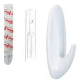 HOOK DESIGNER WHITE LARGE, Pack of 6