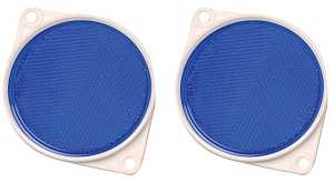 Hy-Ko CDRF-3B Carded Reflector, Bracket Mounting, 9.63 in L Post, Blue Reflector