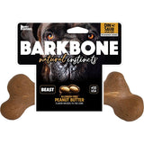 Petmate BarkBone 36034 Dog Toy, Beast, Peanut Butter, Chew, Natural Instincts Infused Wood Dinosaur, Nylon