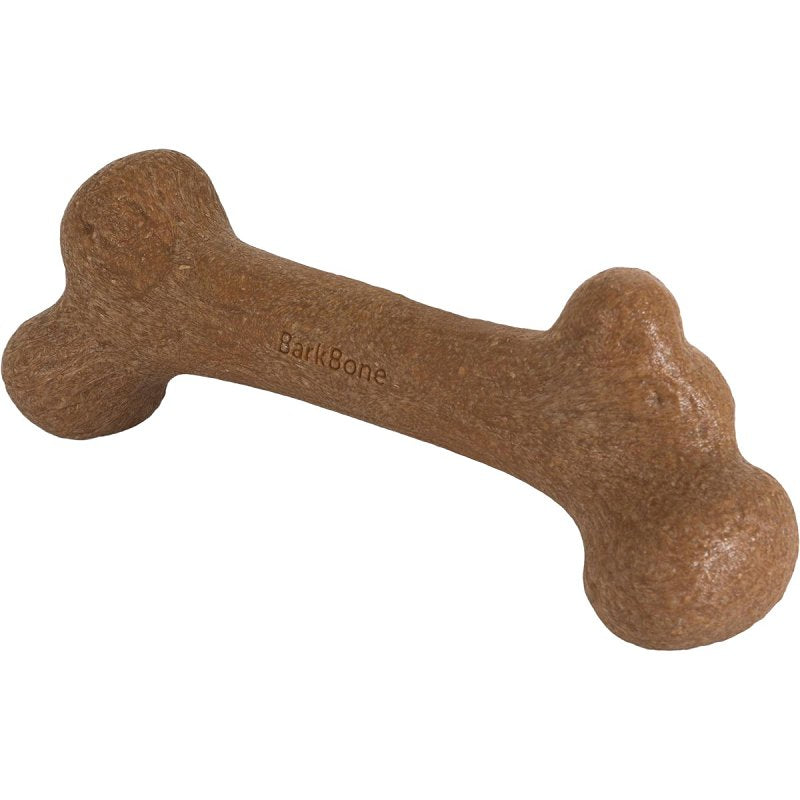 Petmate BarkBone 36036 Dog Toy, M, Peanut Butter, Chew, Natural Instincts Infused Wood Dinosaur, Nylon