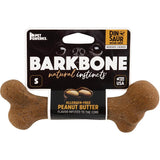 Petmate BarkBone 36037 Dog Toy, Small, Peanut Butter, Chew, Natural Instincts Infused Wood Dinosaur, Nylon