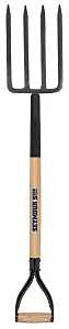 Seymour 49077 Spading Fork, 8 in L Tines, 4-Tine, Steel Tine, Hardwood Handle, 29 in L Handle