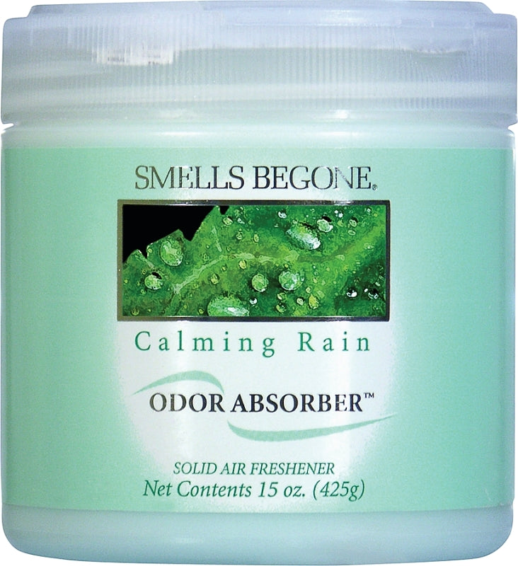 Smells Begone 50516 Odor Absorbing Gel, 15 oz Jar, Calming Rain, 450 sq-ft Coverage Area