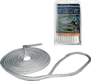 Multinautic 34900 Pre-Spliced Dock Line, Nylon, White