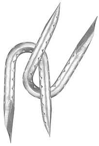 Rangemaster 7466 Fence Staple, Galvanized, 1-1/4 in L, 9 ga