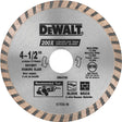 DEWALT DW4725 Circular Blade, 4-1/2 in Dia, 7/8 in Arbor, Diamond Cutting Edge
