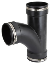 ProSource QT-400 Flexible Pipe Tee, PVC, Black