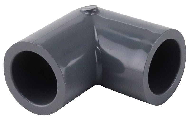 Lasco 806005BC Pipe Elbow, 1/2 in, Slip, 90 deg Angle, PVC, SCH 80 Schedule