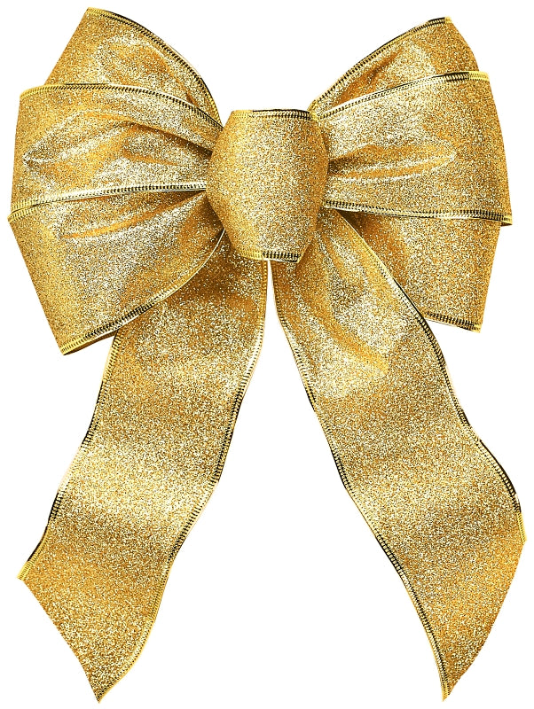 Holidaytrims 6166 Outdoor Bow Assortment, 1 in H, Velvet, Gold/Red/Silver, Pack of 12