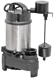 Superior Pump 92751 Sump Pump, 7.5 A, 120 V, 0.75 hp, 2 in Outlet, 80 gpm, Iron/Stainless Steel