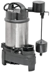 Superior Pump 92751 Sump Pump, 7.5 A, 120 V, 0.75 hp, 2 in Outlet, 80 gpm, Iron/Stainless Steel