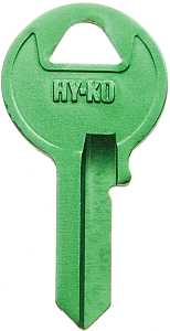 Hy-Ko 14010M1 Key Blank, Brass, Nickel, For: Master Vehicle Locks, Pack of 10