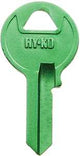 Hy-Ko 14010M1 Key Blank, Brass, Nickel, For: Master Vehicle Locks, Pack of 10