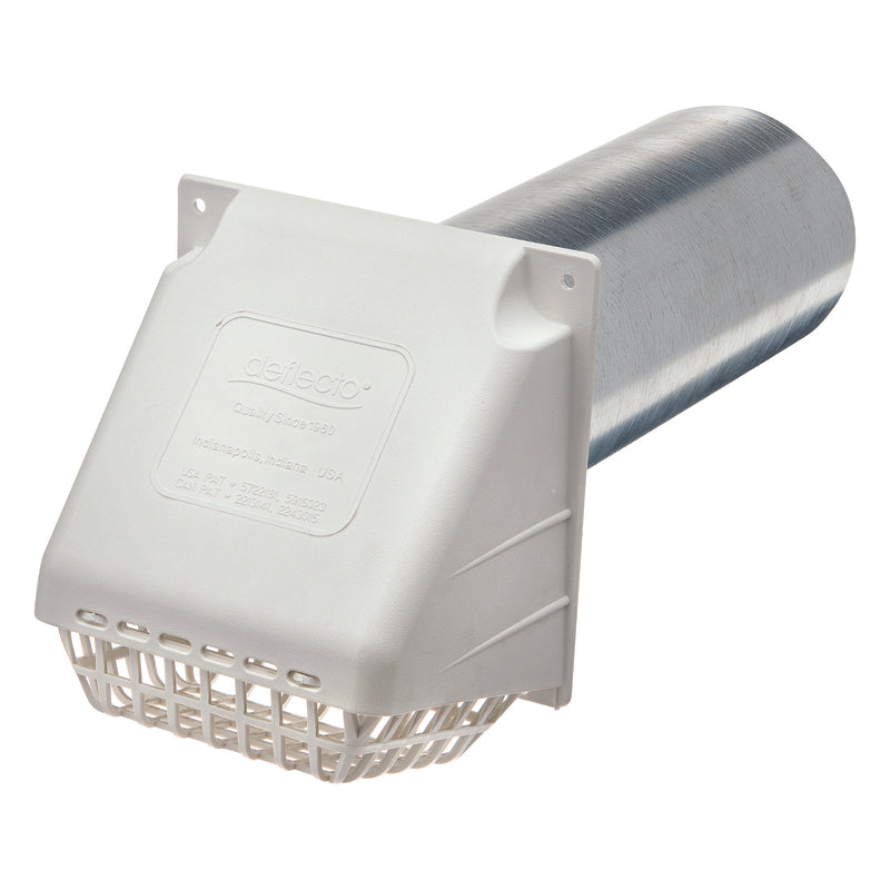 Ace 4 in. W X 6 in. L White Plastic Dryer Vent Hood, Pack of 6