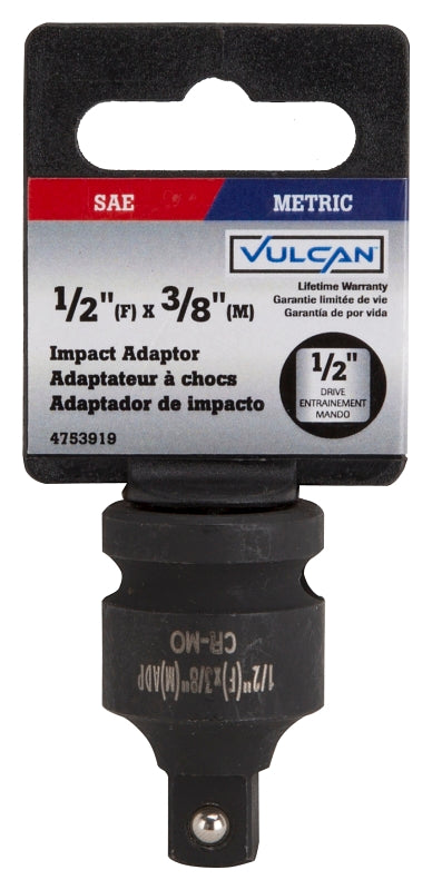 Vulcan MT6580308 Impact Adapter, Female Male Drive, 1-3/8 in L