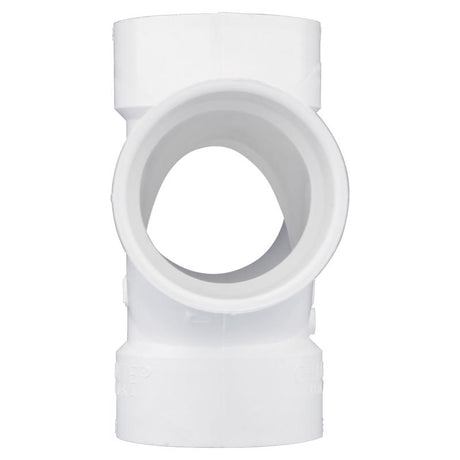 Charlotte Pipe Schedule 40 3 in. Hub X 3 in. D Hub PVC Double Sanitary Tee 1 pk