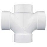 Charlotte Pipe Schedule 40 3 in. Hub X 3 in. D Hub PVC Double Sanitary Tee 1 pk
