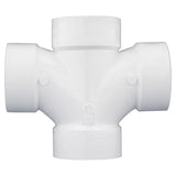 Charlotte Pipe Schedule 40 3 in. Hub X 3 in. D Hub PVC Double Sanitary Tee 1 pk