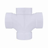 Charlotte Pipe Schedule 40 4 in. Hub X 4 in. D Hub PVC Double Sanitary Tee 1 pk