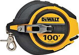 DEWALT DWHT34036L Tape Measure, 100 ft L Blade, 3/8 in W Blade, Steel Blade, ABS Case, Black/Yellow Case